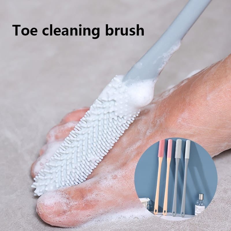 Long Handle Foot Washing Brush, Toe Cleaning Brush, Silicone Foot Cleaning Tool Long Handle Foot Washing Brush, Toe Cleaning Brush, Silicone Foot Cleaning Tool
